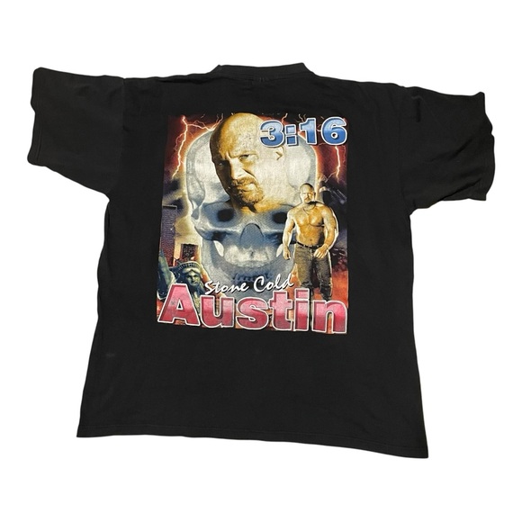 ULTRA RARE VINTAGE STONE COLD STEVE AUSTIN RAP T-SHIRT MEN'S SIZE XL RAREST ONE! - Picture 8 of 11